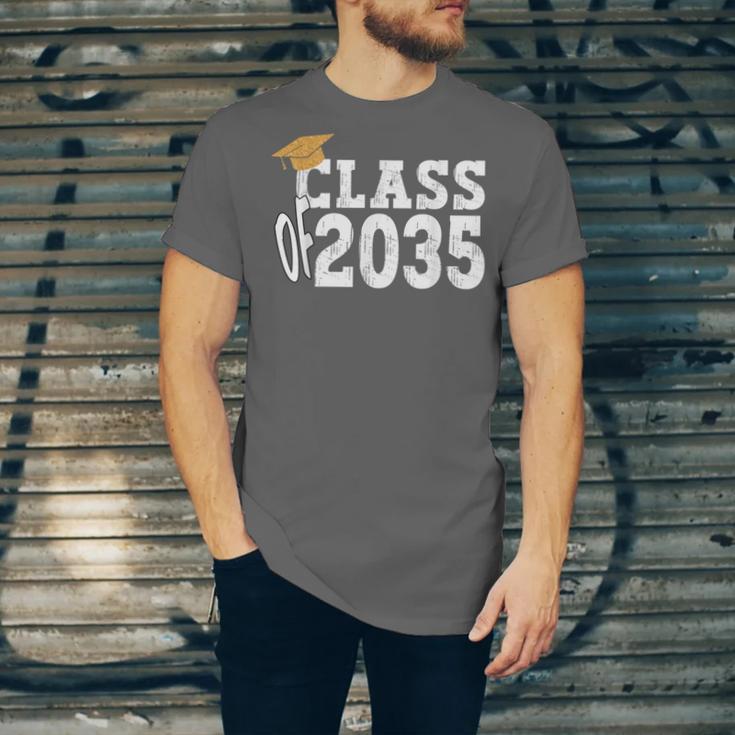Class Of 2035 Grow With Me Boy Girl First Day Of Graduation Unisex Jersey T-Shirt