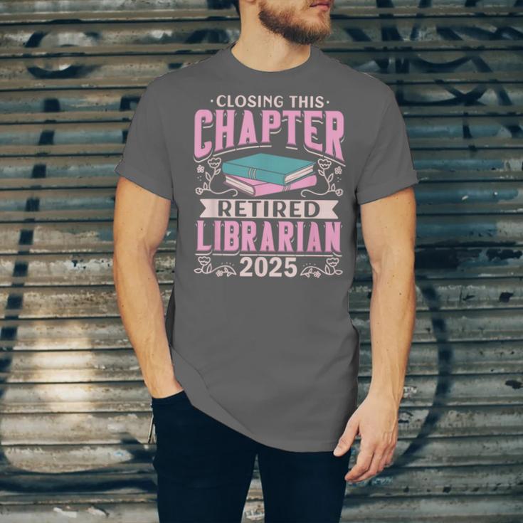 Closing This Chapter Retired Librarian 2025 Book Retirement Unisex Jersey T-Shirt