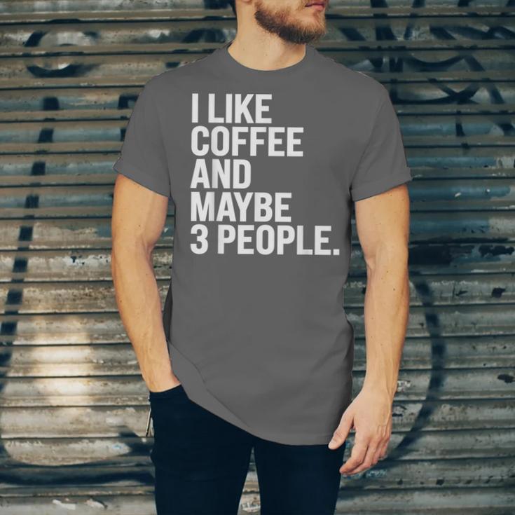 I Like Coffee Introvert Coffee Lovers Sarcastic Humor Unisex Jersey T-Shirt I Like Coffee Introvert Coffee Lovers Sarcastic Humor Unisex Jersey T-Shirt
