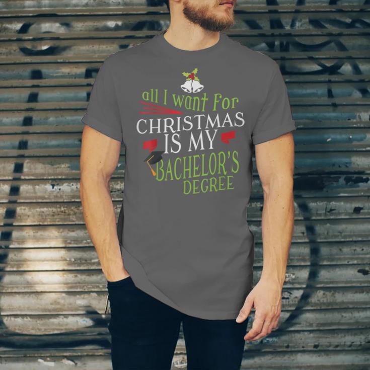 College Student Christmas Bachelors Degree Graduation Unisex Jersey T-Shirt