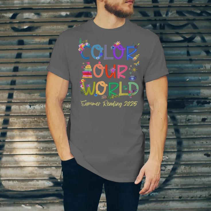 Color Our World Summer Reading 2025 Boho Wildflower Book Unisex Jersey T-Shirt