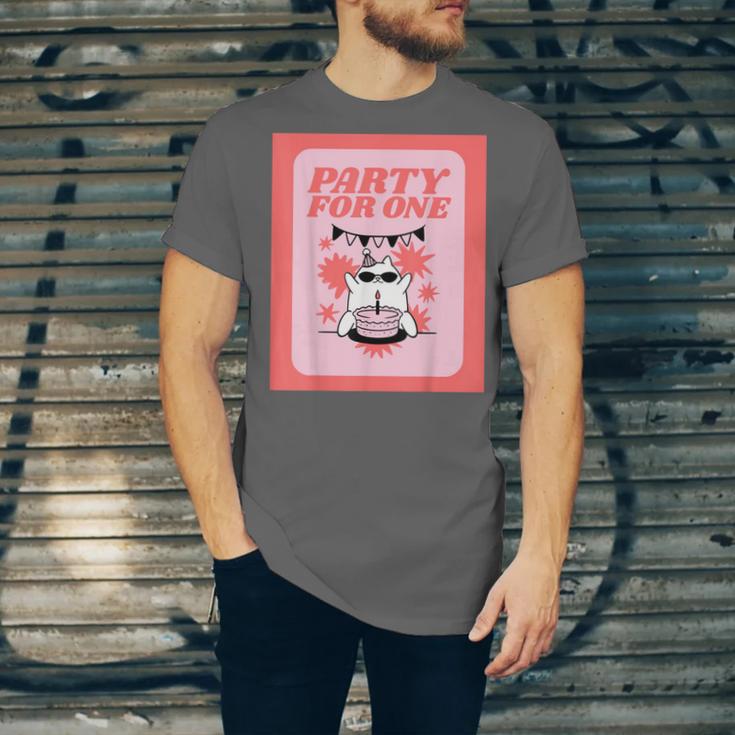 Cool Fun Cute Party Introvert Cat Character Unisex Jersey T-Shirt