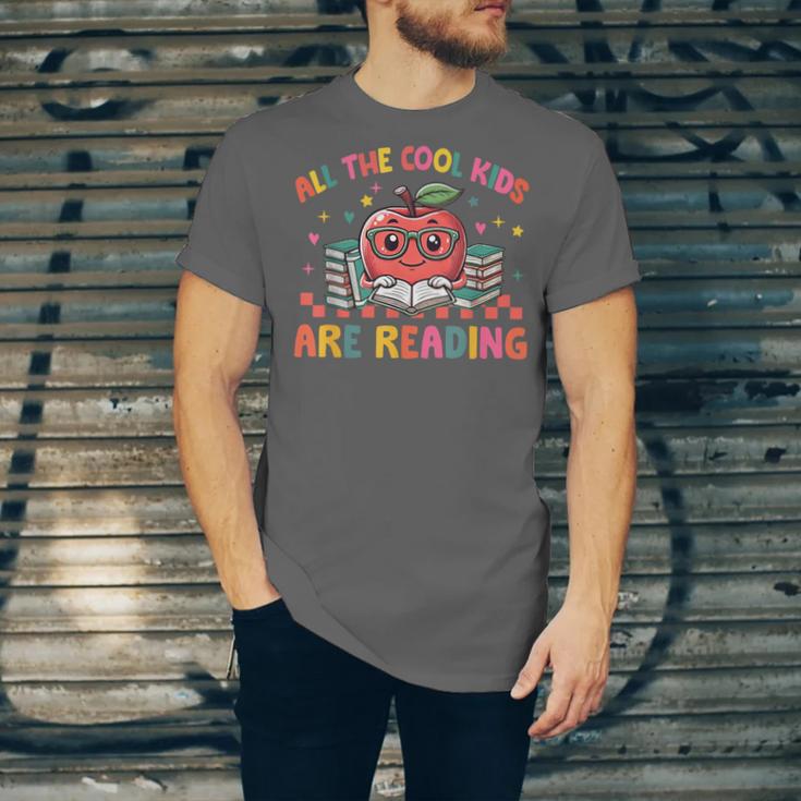All The-Cool Kids Are Reading Book Lover Librarian Bookworm Unisex Jersey T-Shirt