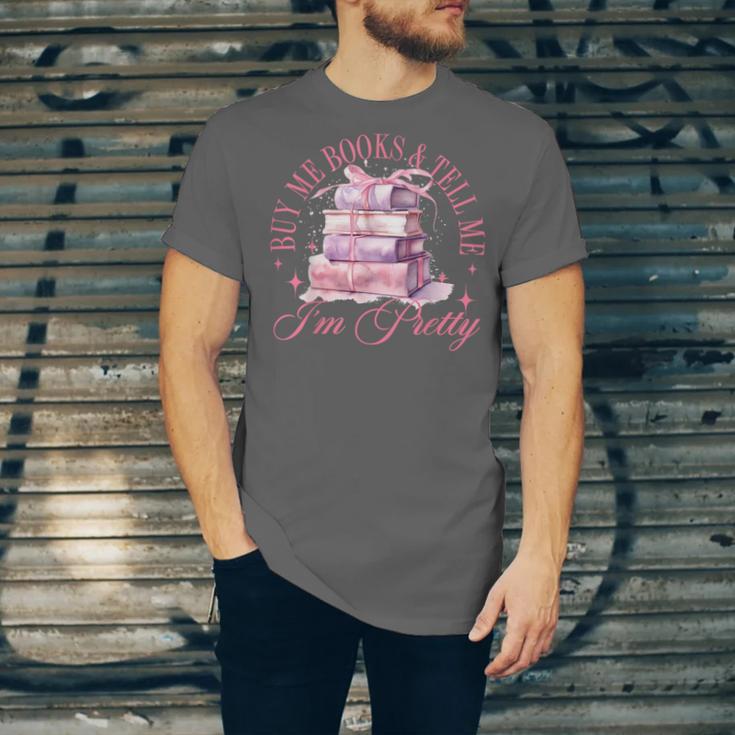 Coquette Aesthetic Bow Buy Me Books & Tell Me I'm Pretty Unisex Jersey T-Shirt