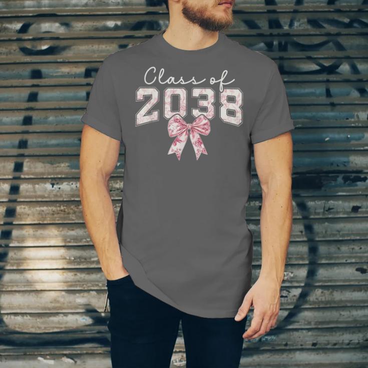 Coquette Bow Preppy Class Of 2038 Girly Girl 2038 Graduation Unisex Jersey T-Shirt