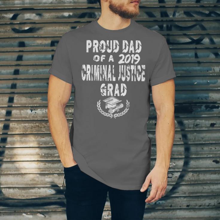 Criminal Justice Grad Proud Dad Vintage GraduationShirts Unisex Jersey T-Shirt