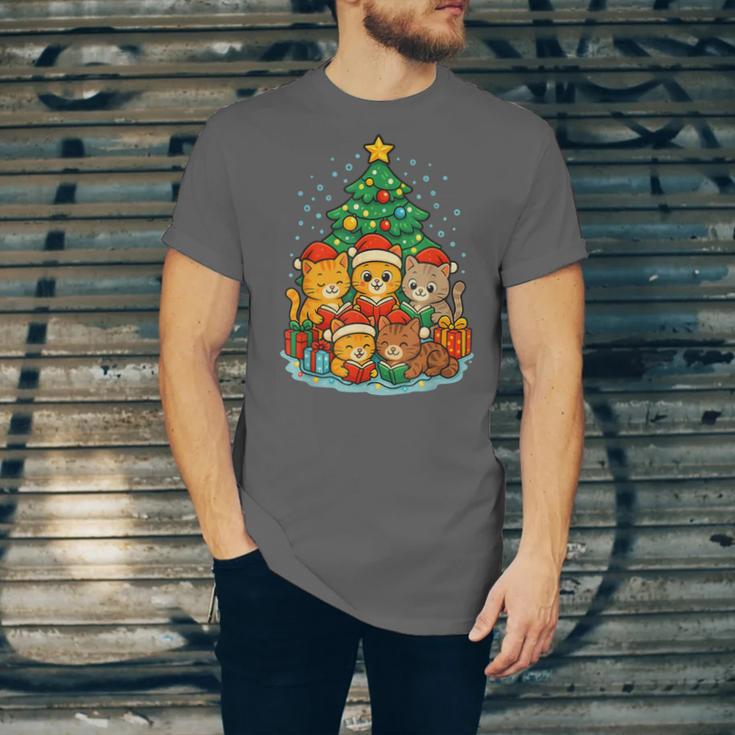 Cute Cats Reading Books Christmas Tree Unisex Jersey T-Shirt Cute Cats Reading Books Christmas Tree Unisex Jersey T-Shirt