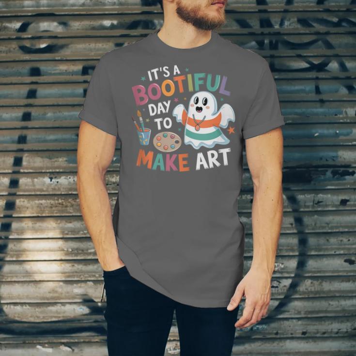 Cute Ghost Book Halloween Spooky Boo School Art Teacher Unisex Jersey T-Shirt