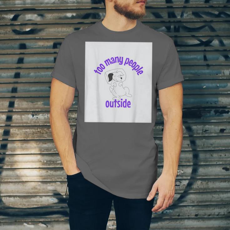Cute Puppy With a Quote For Introverts Unisex Jersey T-Shirt Cute Puppy With a Quote For Introverts Unisex Jersey T-Shirt