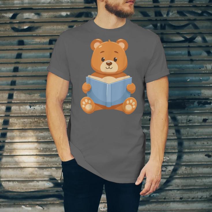 Cute Teddy Bear Reading Book Adorable For Readers Unisex Jersey T-Shirt Cute Teddy Bear Reading Book Adorable For Readers Unisex Jersey T-Shirt