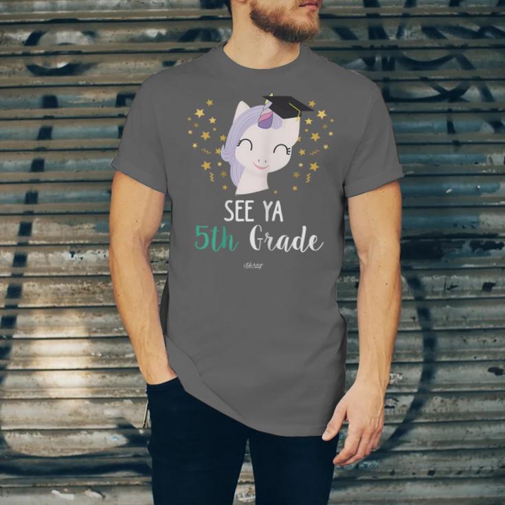 Cute Unicorn See Ya 5th Grade Graduation Shirt Unisex Jersey T-Shirt