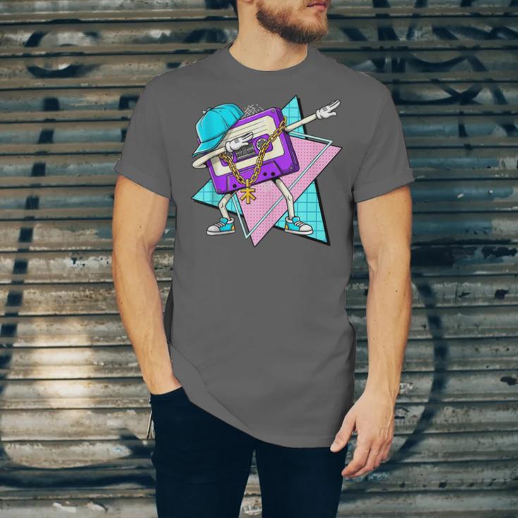 Dabbing Cassette Tape 70s 80s 80s Outfit Nostalgia Unisex Jersey T-Shirt