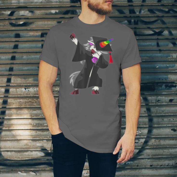 Dabbing Unicorn Cap And Gown Graduate 2021 Graduation Day Unisex Jersey T-Shirt