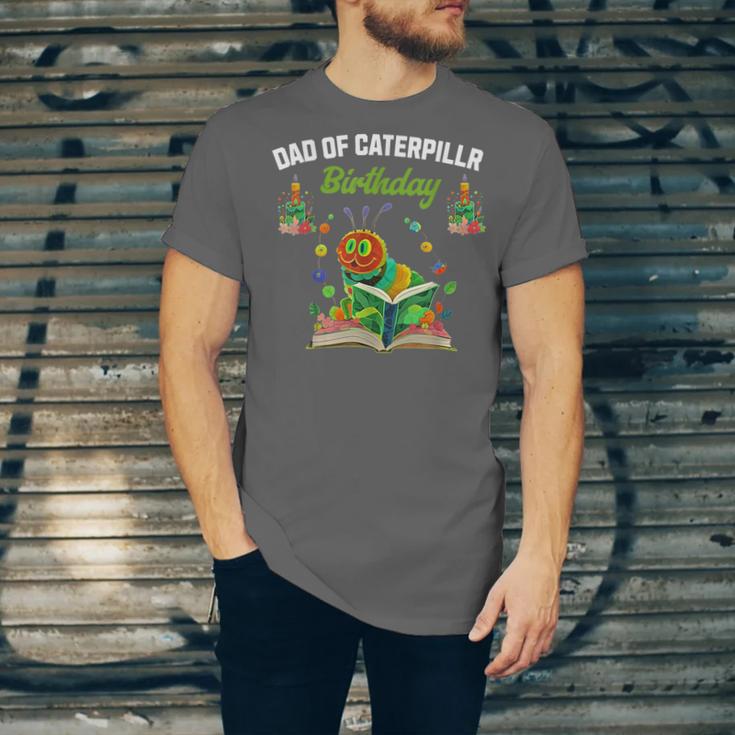 Dad Of Caterpillar Birthday Reading Books Lovers Unisex Jersey T-Shirt Dad Of Caterpillar Birthday Reading Books Lovers Unisex Jersey T-Shirt