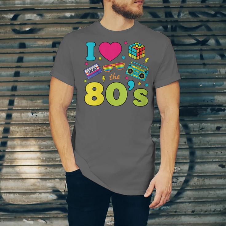 Dad I Love The 80's Retro 80s Nostalgia For Dad Unisex Jersey T-Shirt