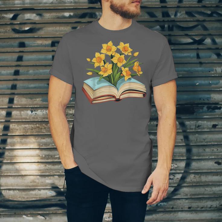 Daffodils Flowers Book Floral Unisex Jersey T-Shirt Daffodils Flowers Book Floral Unisex Jersey T-Shirt
