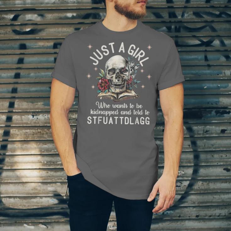 Dark Romance Smutt Book Merch STFUATTDLAGG Good Girl Trigger Unisex Jersey T-Shirt