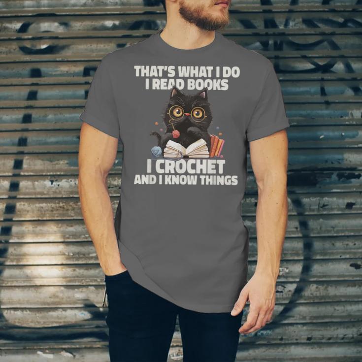Das Ist Es Was Ich Tue Ich Lese Books Crochet And Unisex Jersey T-Shirt