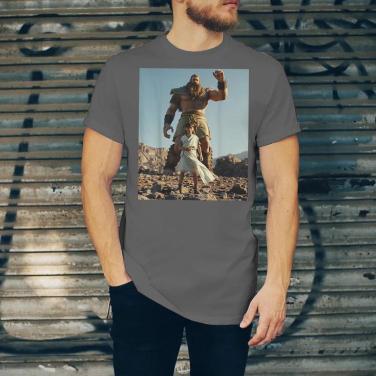 David And Goliath Bible Book Of Samuel King David Unisex Jersey T-Shirt David And Goliath Bible Book Of Samuel King David Unisex Jersey T-Shirt