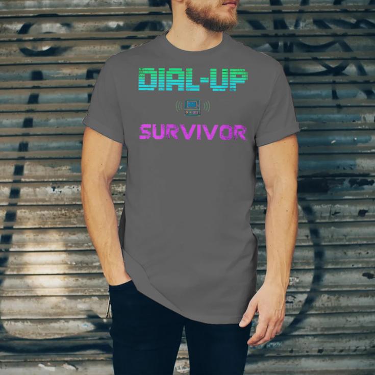 Dial Up Survivor Retro Modem Nostalgia Tech Top Unisex Jersey T-Shirt