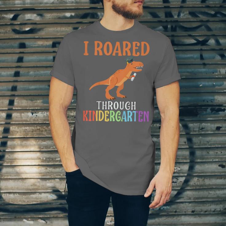 Dinosaur Graduation I Roared Through Kindergarten T-Shirt Unisex Jersey T-Shirt