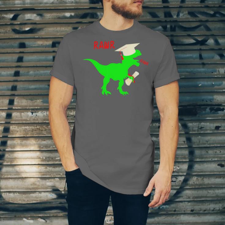 Dinosaur Rawr Diploma Grad Graduate Graduation Unisex Jersey T-Shirt