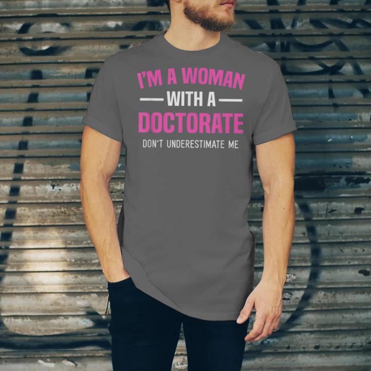 Doctoral Degree Graduation Woman With a Doctorate Unisex Jersey T-Shirt