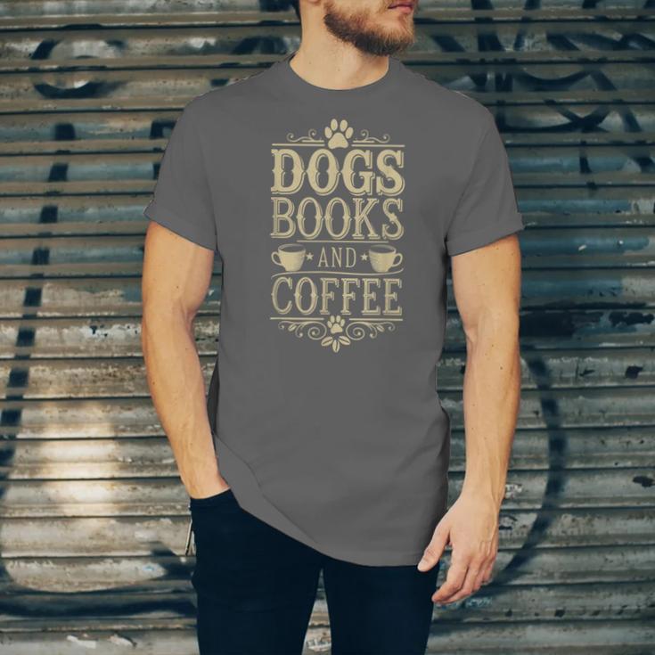 Dogs Books And Coffee Unisex Jersey T-Shirt