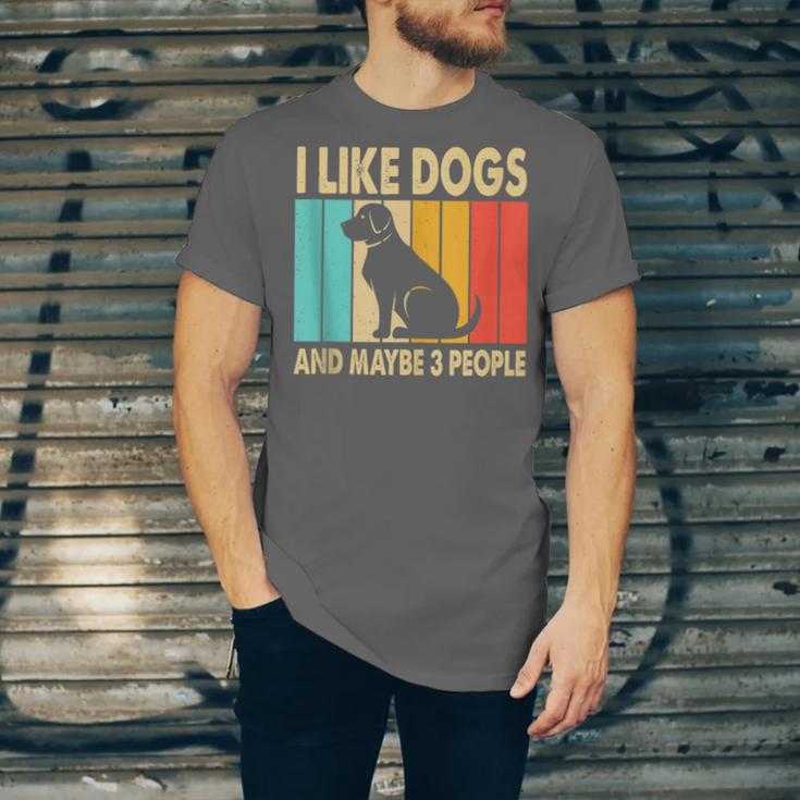 I Like Dogs And Maybe 3 People Introvert Unisex Jersey T-Shirt I Like Dogs And Maybe 3 People Introvert Unisex Jersey T-Shirt