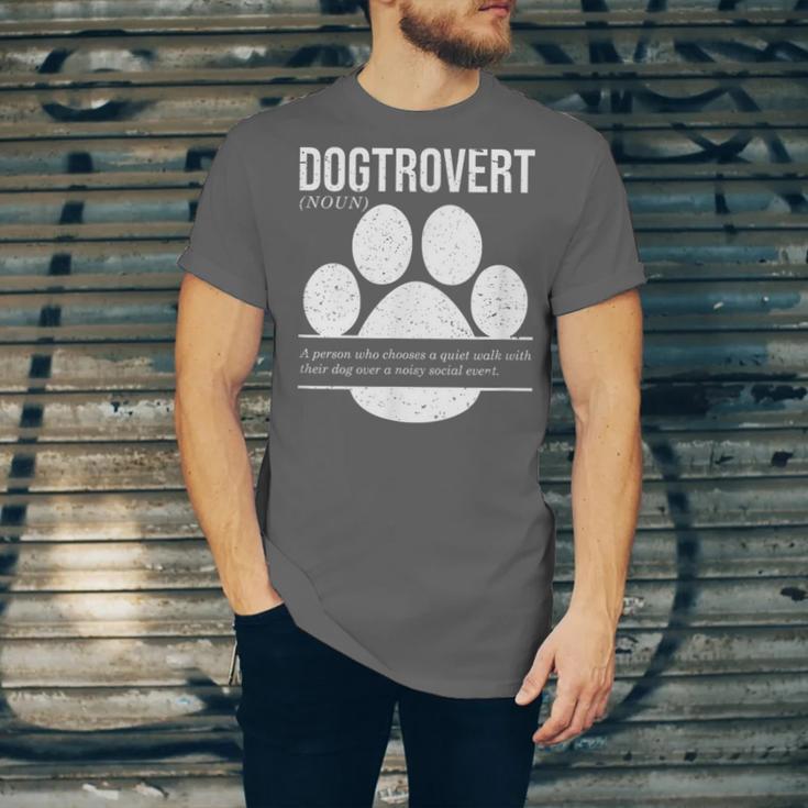 Dogtrovert Definition Introvert Dog Lover For Men Women Girls Kids Unisex Jersey T-Shirt