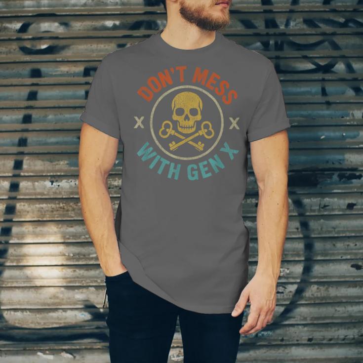 Don't Mess With Gen X Vintage Grunge Skull 80s Nostalgia Unisex Jersey T-Shirt Don't Mess With Gen X Vintage Grunge Skull 80s Nostalgia Unisex Jersey T-Shirt