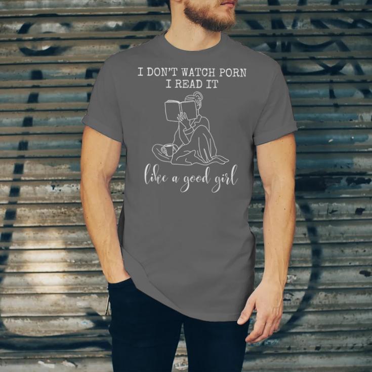 I Don't Watch Porn I Read It Like A Good Girl Reading Book Unisex Jersey T-Shirt I Don't Watch Porn I Read It Like A Good Girl Reading Book Unisex Jersey T-Shirt