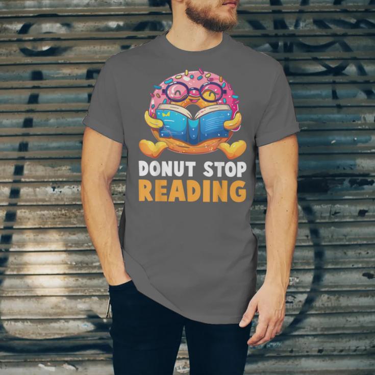 Donut Stop Reading Cute Book Reader Bookworm Donut Day Unisex Jersey T-Shirt Donut Stop Reading Cute Book Reader Bookworm Donut Day Unisex Jersey T-Shirt