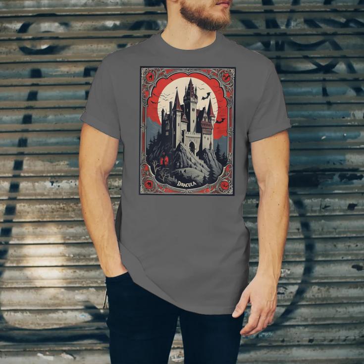 Dracula's Castle Book Cover Illustration Unisex Jersey T-Shirt Dracula's Castle Book Cover Illustration Unisex Jersey T-Shirt
