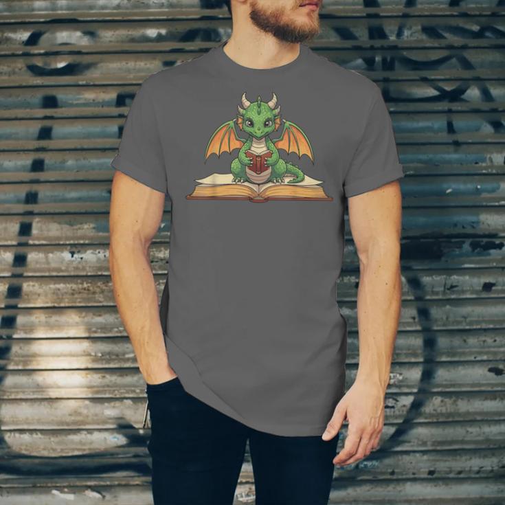 Dragon Reading Book Bookworm Unisex Jersey T-Shirt Dragon Reading Book Bookworm Unisex Jersey T-Shirt