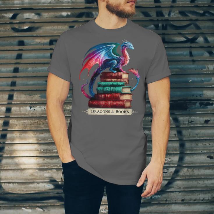 Dragons And Books Dragonworm Book Lover Reading Unisex Jersey T-Shirt Dragons And Books Dragonworm Book Lover Reading Unisex Jersey T-Shirt