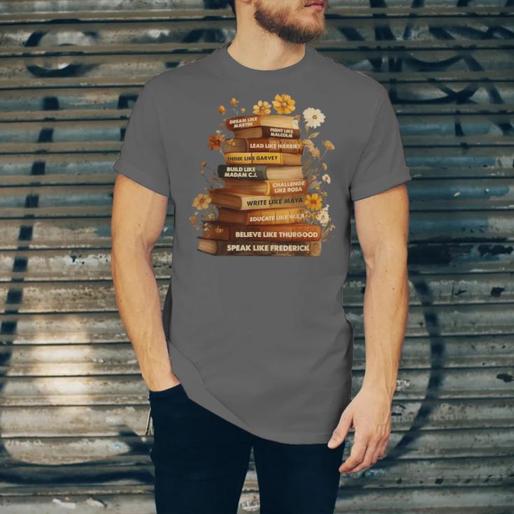 Dream Like Martin Floral Book History Month Women Men Unisex Jersey T-Shirt Dream Like Martin Floral Book History Month Women Men Unisex Jersey T-Shirt