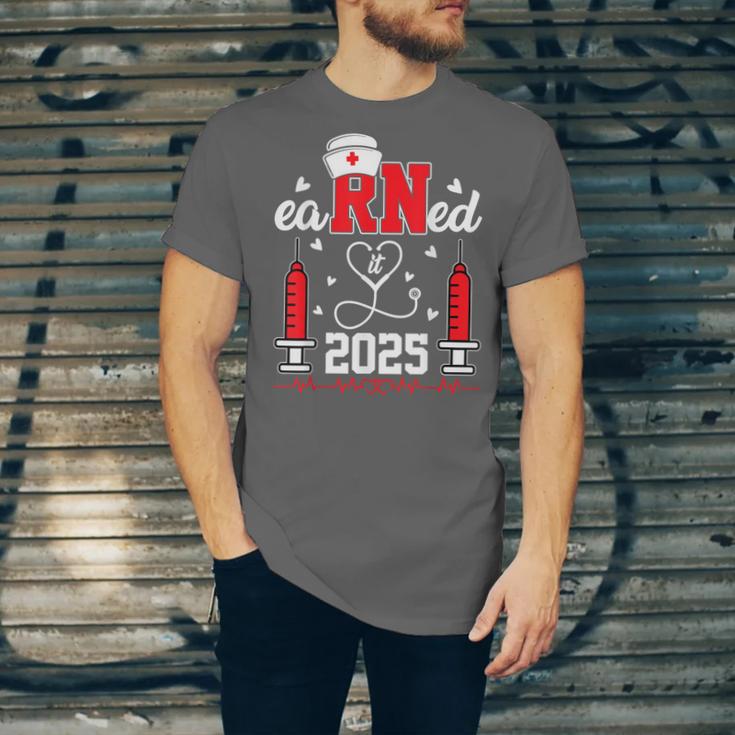Earned It 2025 For Nurse Graduation Or RN LPN Class Of 2025 Unisex Jersey T-Shirt
