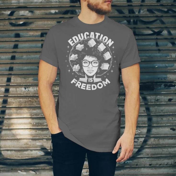 Education Is Freedom History Books African Pride Women Unisex Jersey T-Shirt