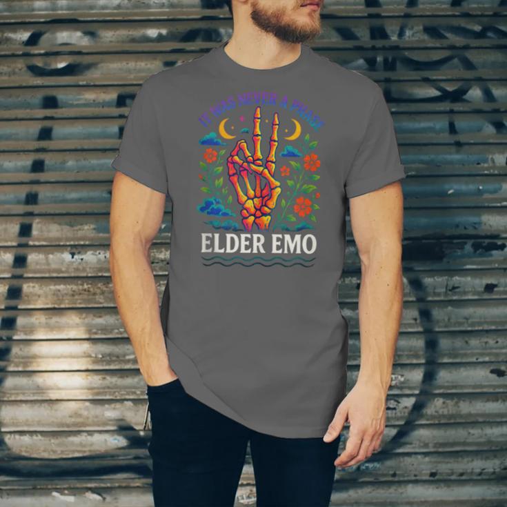 Elder Emo Nostalgia Skeleton Hand Unisex Jersey T-Shirt Elder Emo Nostalgia Skeleton Hand Unisex Jersey T-Shirt