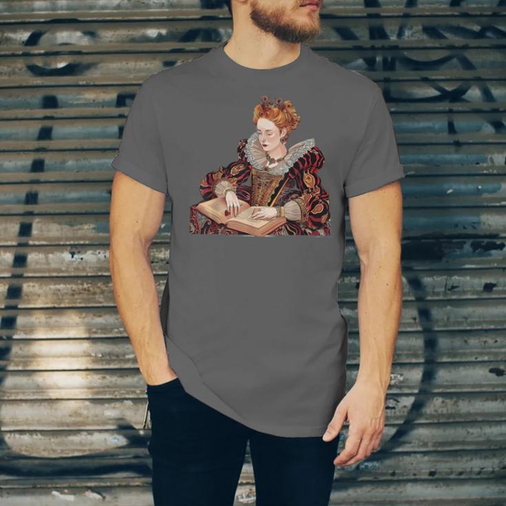 Elizabeth I Reading A Book Unisex Jersey T-Shirt