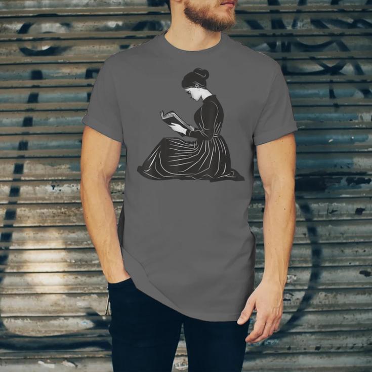 Emily Dickinson Reading A Book Unisex Jersey T-Shirt