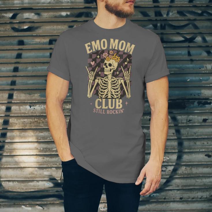 Emo Mom Club Still Rockin Skeleton Nostalgia Women Mother Unisex Jersey T-Shirt