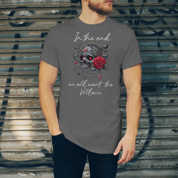In The End We All Want The Villain Smutty Book Dark Romance Unisex Jersey T-Shirt In The End We All Want The Villain Smutty Book Dark Romance Unisex Jersey T-Shirt