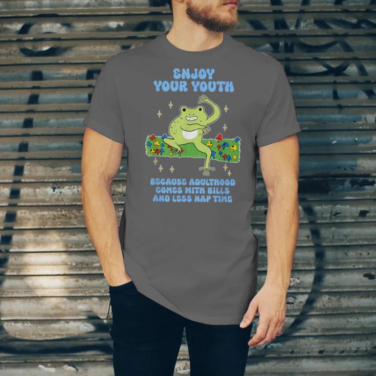 Enjoy Adulthood Comes With Bills Nostalgia Regret Unisex Jersey T-Shirt Enjoy Adulthood Comes With Bills Nostalgia Regret Unisex Jersey T-Shirt