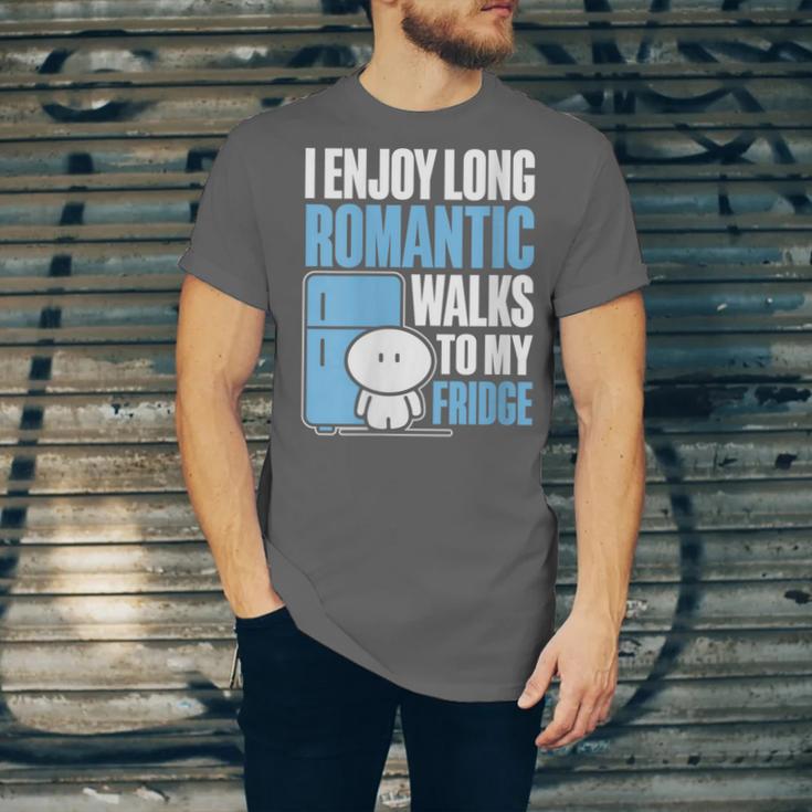 I Enjoy Long Romantic Walks To My Fridge Introvert Unisex Jersey T-Shirt