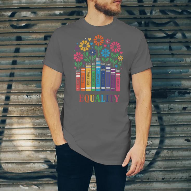 Equality Love Peace Compassion Books Protest Women Girls Kid Unisex Jersey T-Shirt