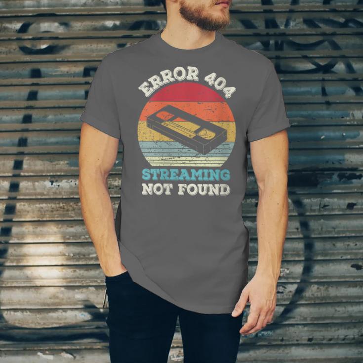 Error 404 Streaming Not Found Nostalgia VHS Retro Tape Unisex Jersey T-Shirt Error 404 Streaming Not Found Nostalgia VHS Retro Tape Unisex Jersey T-Shirt