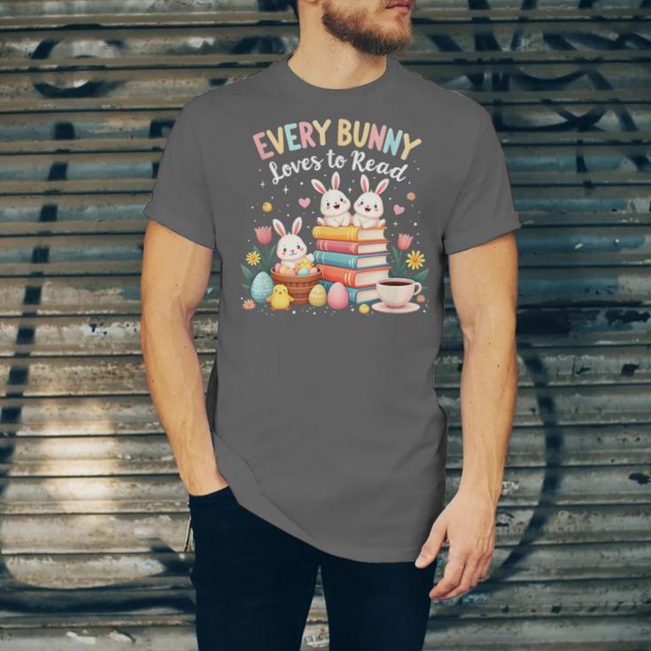 Every Bunny Loves To Read Book Lover Easter Day Apparel Unisex Jersey T-Shirt