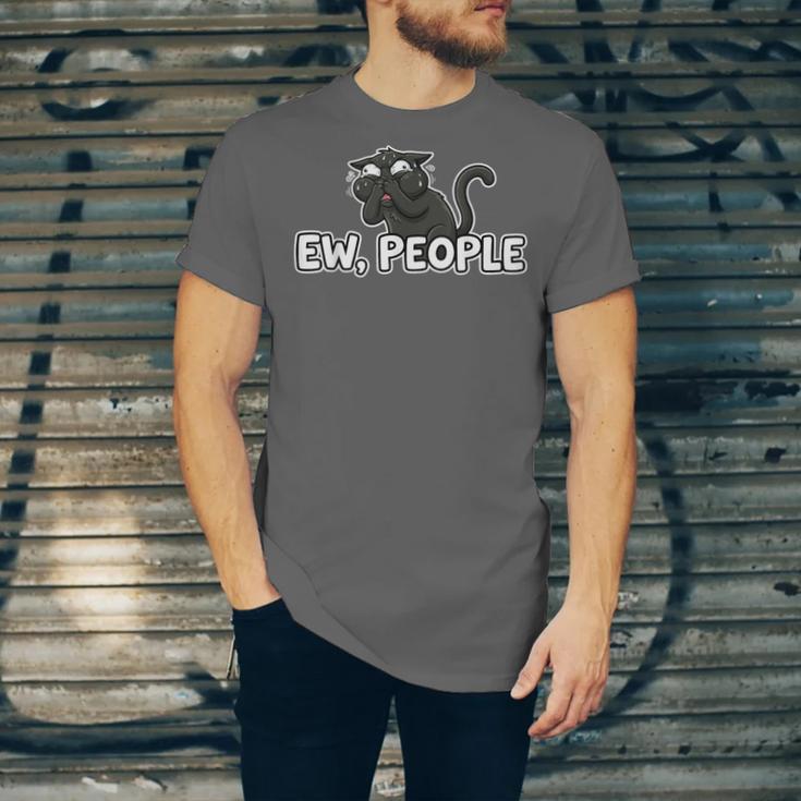 Ew People Cat Anti Social Introvert Unisex Jersey T-Shirt